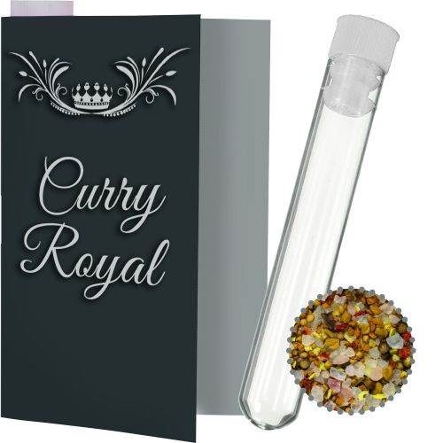 Royal curry, ca. 8g, express test tube with advertising card