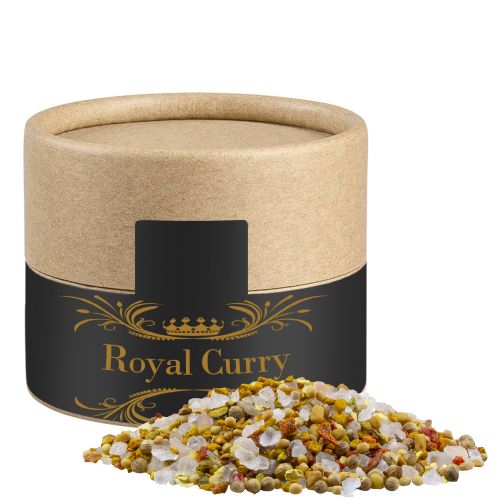 Royal curry, ca. 50g, biodegradable eco cardboard can mini with label