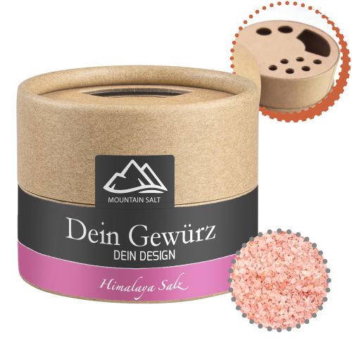 Pink crystal salt, ca. 75g, cardboard shaker mini