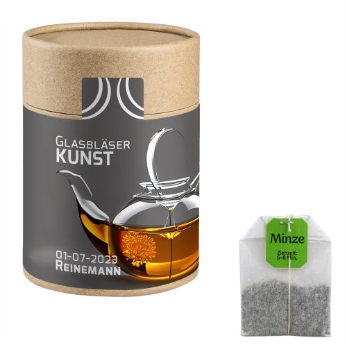 Bag of tea mint, ca. 22,5g, biodegradable eco cardboard can maxi with label