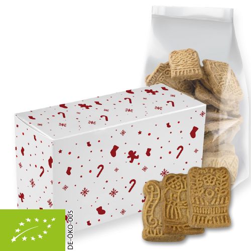 Organic traditional spicy Christmas cooki, ca. 130g, folding box