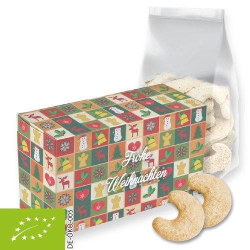 Organic vanilla crescents, ca. 130g, folding box