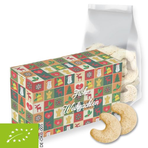 Organic vanilla crescents, ca. 130g, folding box