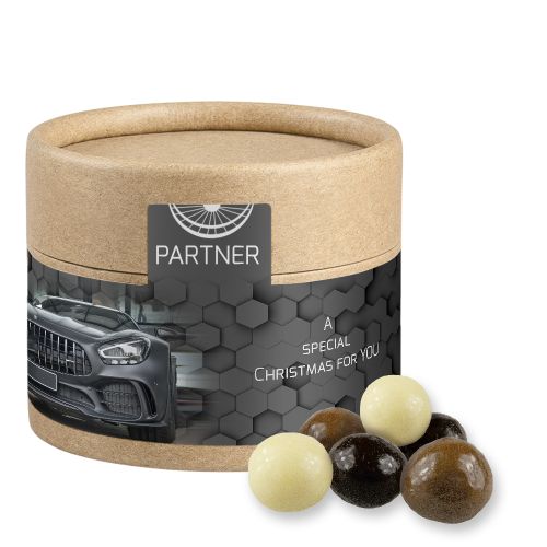 Choco crispy balls, ca. 25g, cardboard can mini