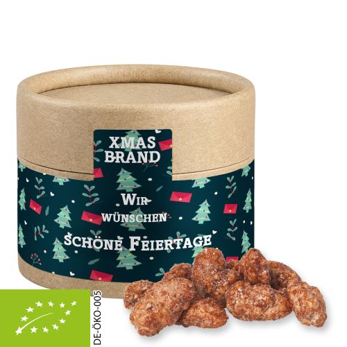 Organic burnt almonds (vegan), ca. 40g, cardboard can mini