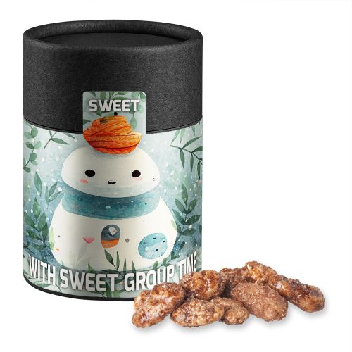 Burnt almonds (vegan), ca. 80g, cardboard can midi black