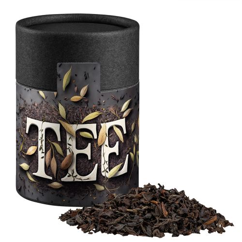 Black tea, ca. 35g, cardboard can midi black
