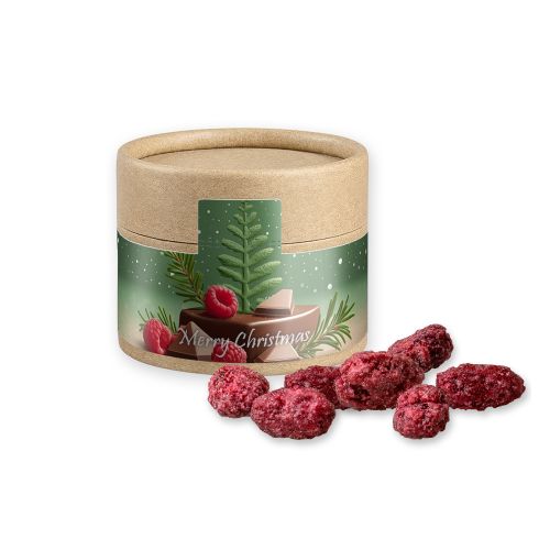 Roasted almonds raspberry (vegan), ca. 40g, cardboard can mini