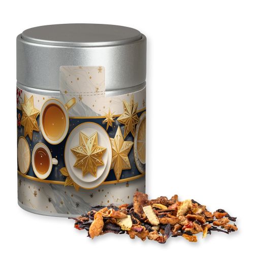 Grandmas baked apple tea, ca. 60g, metal tin midi silver