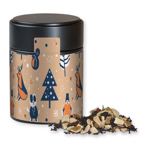 Winter days tea, ca. 70g, metal tin midi black