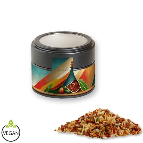 HOT caribbean mix, ca. 40g, metal tin mini black with window