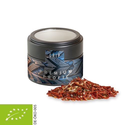 Organic Christmas spice mix salad, ca. 50g, metal tin mini black with window