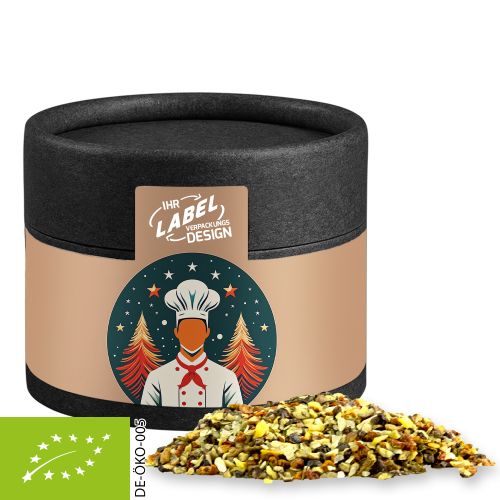 Organic Christmas spice mix chefsmatter, ca. 30g, cardboard can mini black
