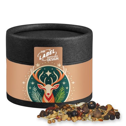 Christmas spice mix venison, ca. 30g, cardboard can mini black