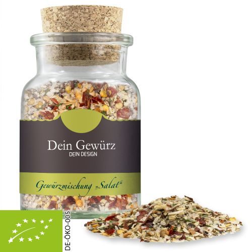 Organic Christmas spice mix roast meat, ca. 60g, cork glass with label