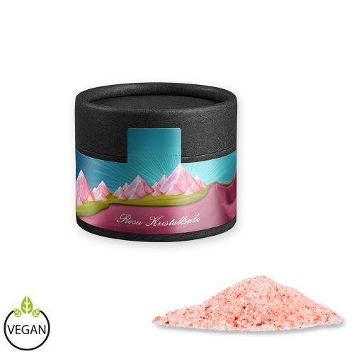 Pink crystal salt, ca. 75g, cardboard can mini black