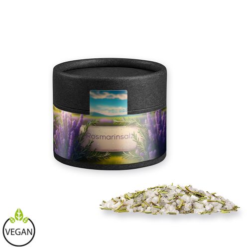 Rosemary salt, ca. 52g, cardboard can mini black