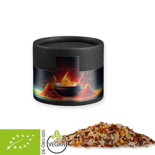 Organic fire and flame spice, ca. 40g, cardboard can mini black