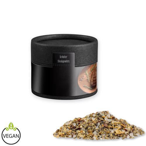 Herb steak spice, ca. 25g, cardboard can mini black