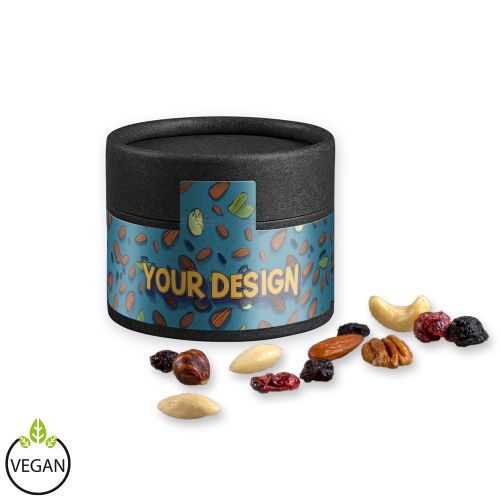 Premium trail mix, ca. 40g, cardboard can mini black