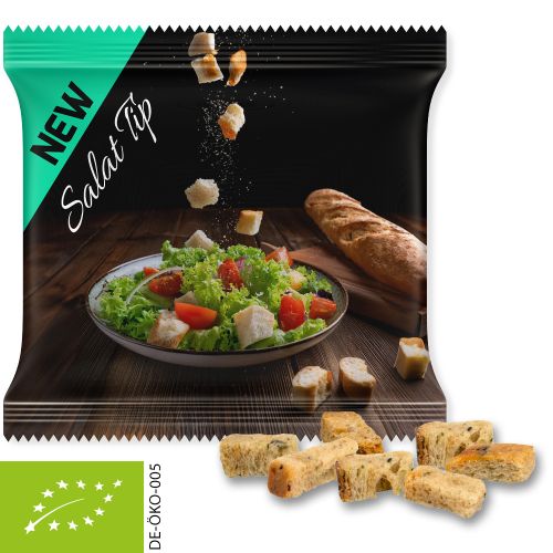 Organic herb croutons (vegan), ca. 8g, maxi bag