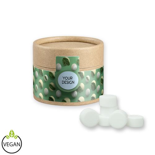 Peppermint drops sugar free (vegan), ca. 40g, cardboard can mini