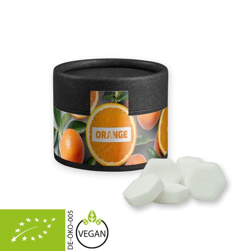 Organic dextrose orange, ca. 40g, cardboard can mini black
