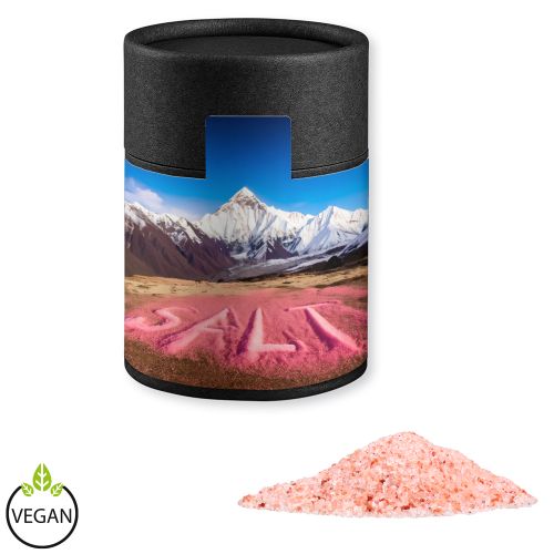 Pink crystal salt, ca. 135g, cardboard can midi black
