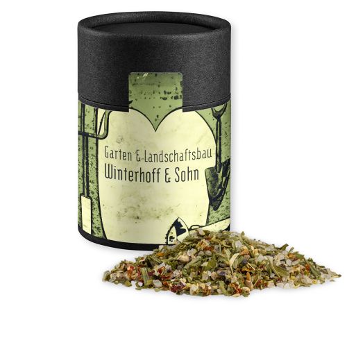Scrambled egg spice, ca. 75g, cardboard can midi black