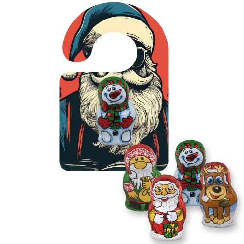 Chocolate Christmas mix, ca. 7g, express Mini flyer hanger with print