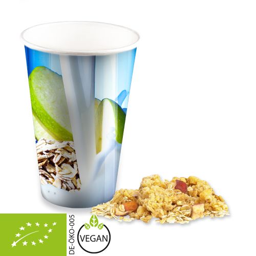 Organic porridge apple-cinnamon (vegan), ca. 50g, maxi snack cup