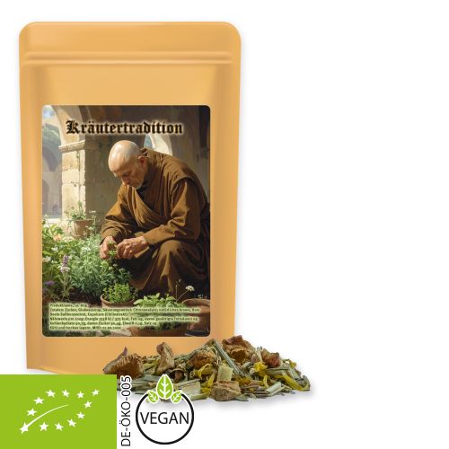 Organic herbal tea peace of mind, ca. 32g, midi stand up pouch with label