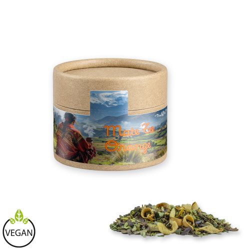 Mate tea orange, ca. 16g, cardboard can mini