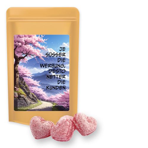 Cherry sweets with magnesium (vegan), ca. 80g, midi stand up pouch with label