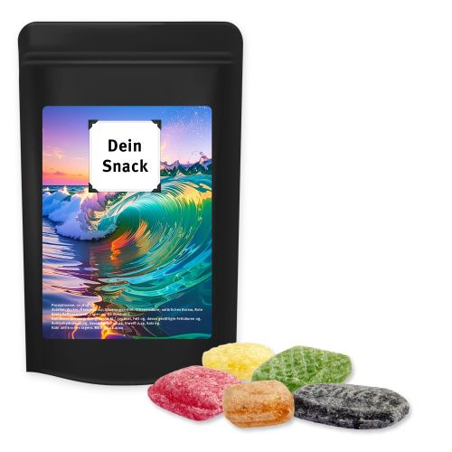 Cough sweets, ca. 80g, midi stand up pouch black with label