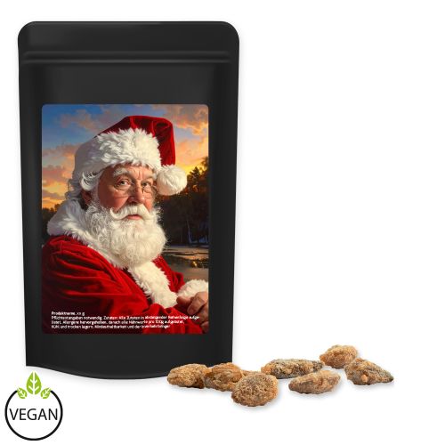Burnt almonds with no added sugar (vegan), ca. 80g, midi stand up pouch black with label