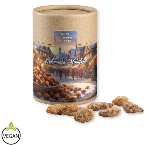 Burnt almonds with no added sugar (vegan), ca. 80g, cardboard can midi