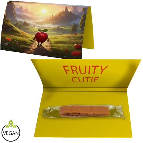 Apple Fruit Strip (vegan), ca. 5g, express promotional card A5 folded with print
